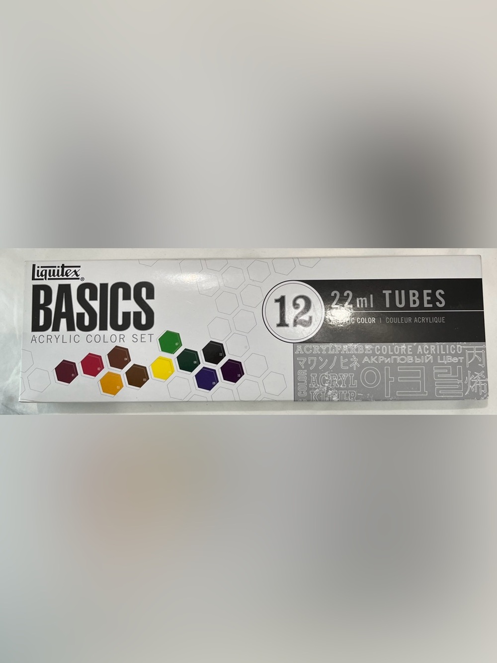 Liquitex BASICS Acrylic Color Set 12 Tubes x 22mL Assorted Colors